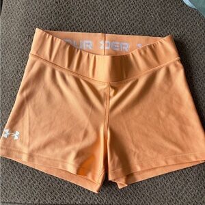 Under Armour Women's Light  Orange Athletic Shorts